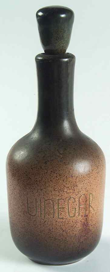 Brownstone Vinegar Cruet and Stopper by Heath-1