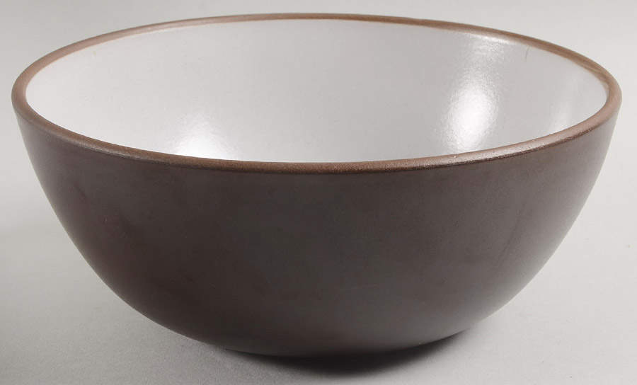 Brown & White (Rim) 8" Round Vegetable Bowl by Heath-1