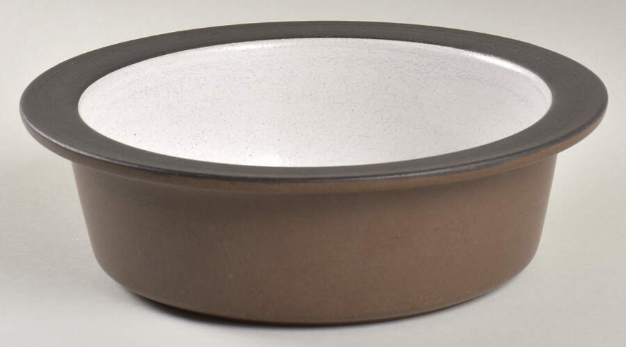 Brown & White (Rim) 7" Round Vegetable Bowl by Heath-1