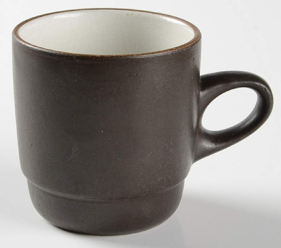 Brown & White (Rim) Mug/Cup by Heath-1
