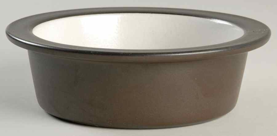 Brown & White (Rim) 7" Round Open Casserole by Heath-1