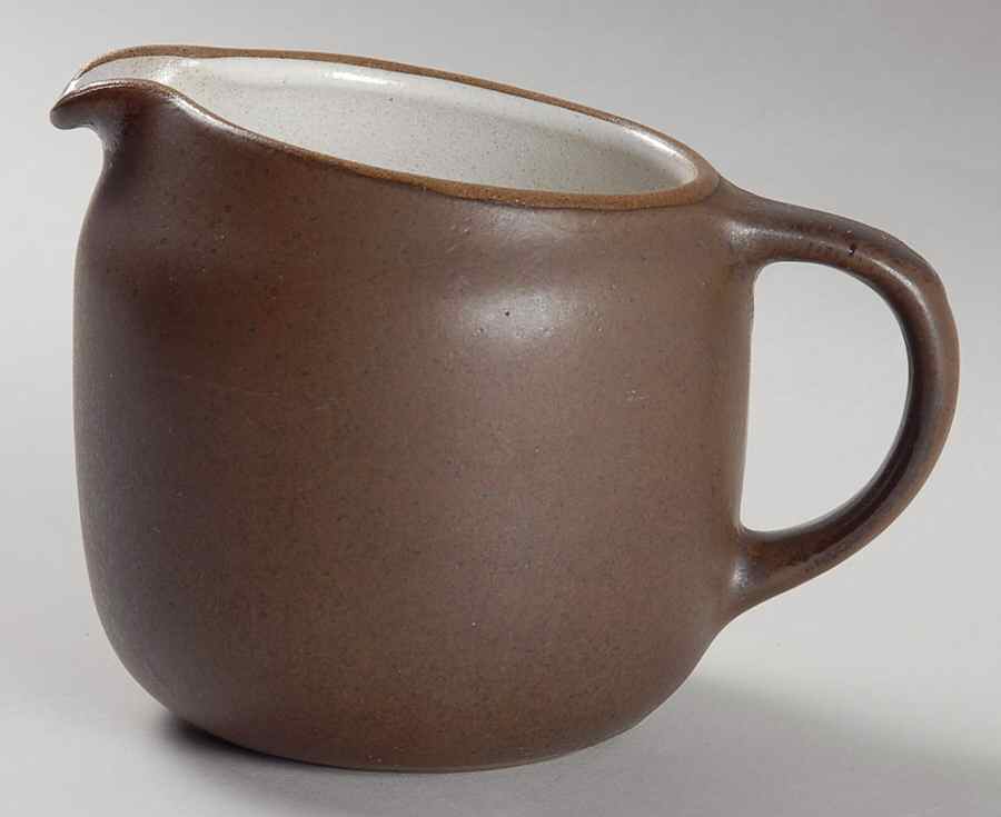 Brown & White (Rim) Creamer by Heath-1