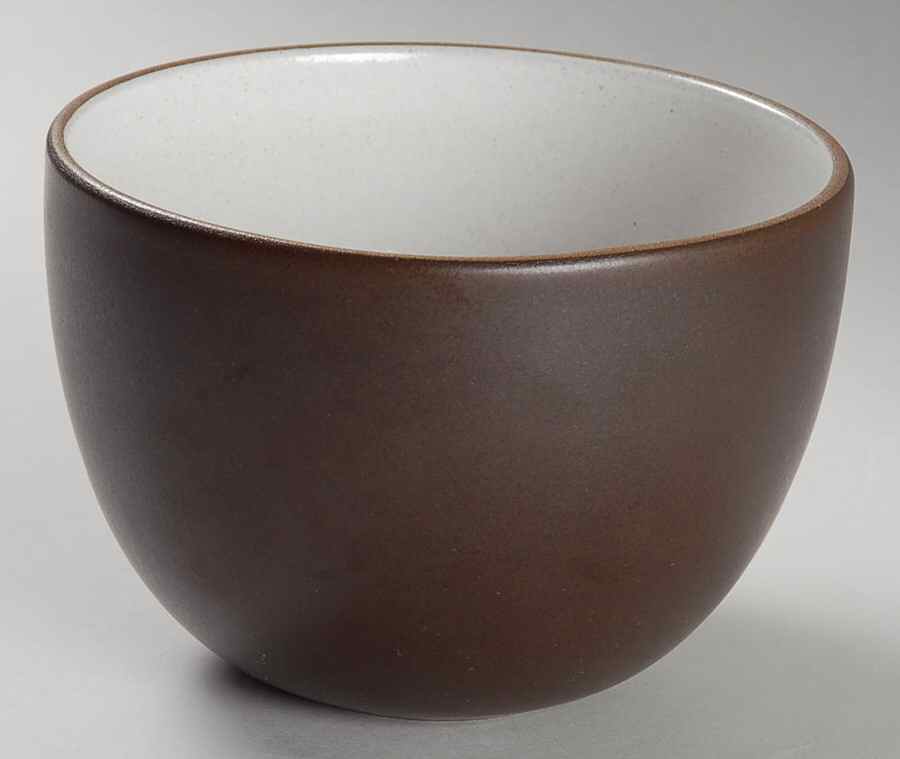 Brown & White (Rim) 5" Round Vegetable Bowl by Heath-1