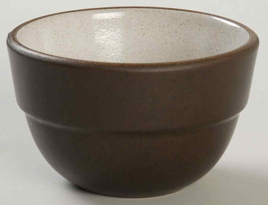 Brown & White (Rim) Tea Bowl by Heath-1