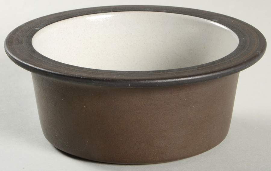 Brown & White (Rim) Open Individual Casserole by Heath-1