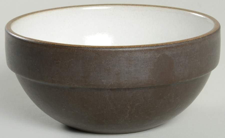 Brown & White (Rim) 5" Stacking Bowl by Heath-1