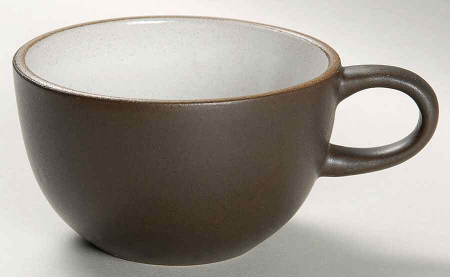 Brown & White (Coupe) Flat Cup by Heath-1
