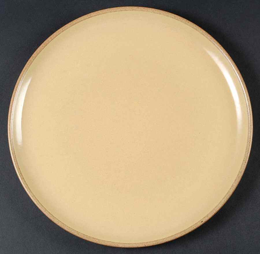 Gold and Apricot (Coupe Shape) Dinner Plate by Heath-1