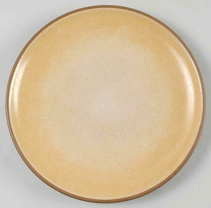 Gold and Apricot (Coupe Shape) Salad Plate by Heath-1