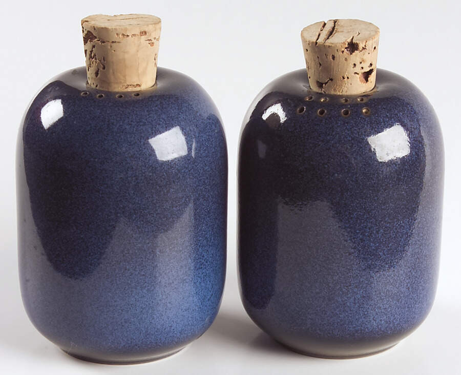 Moonstone (Coupe) Large Salt & Pepper with Cork Stopper Tops by Heath-1