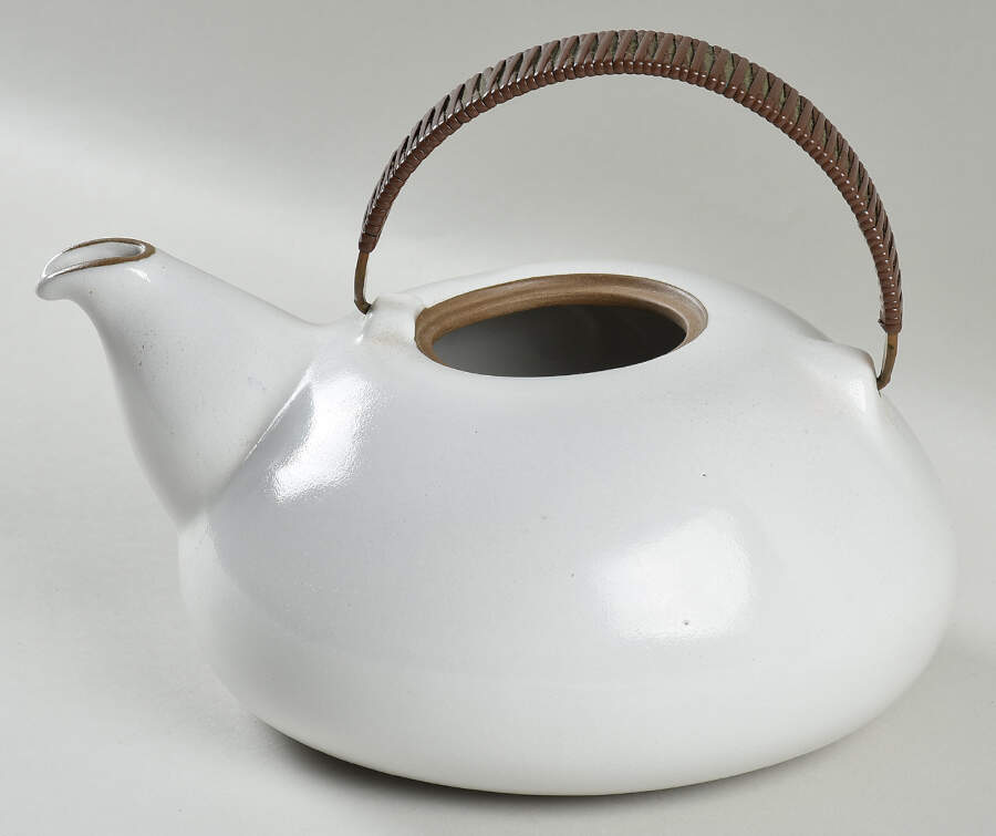 Opaque White (Coupe Shape) Teapot No Lid by Heath-1