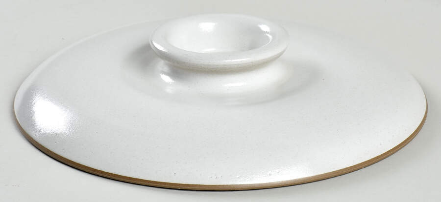 Opaque White (Coupe Shape) Lid for 3 Quart Round Casserole by Heath-1