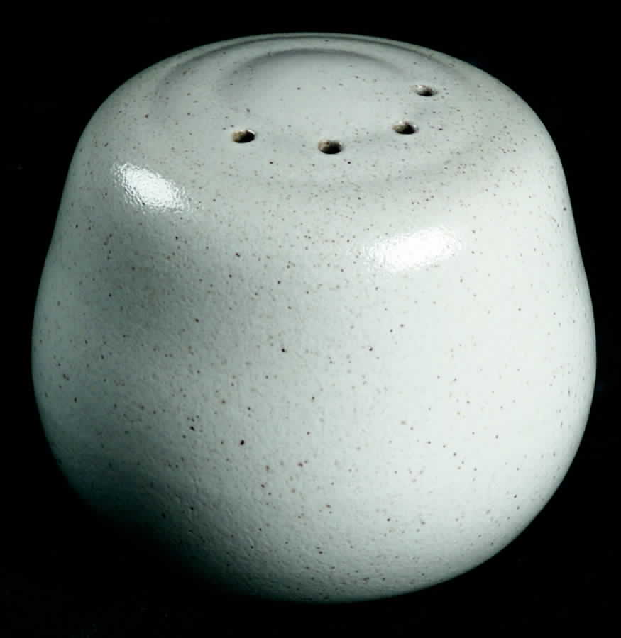 Opaque White (Coupe Shape) Salt Shaker by Heath-1