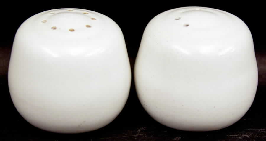 Opaque White (Coupe Shape) Salt & Pepper Set by Heath-1