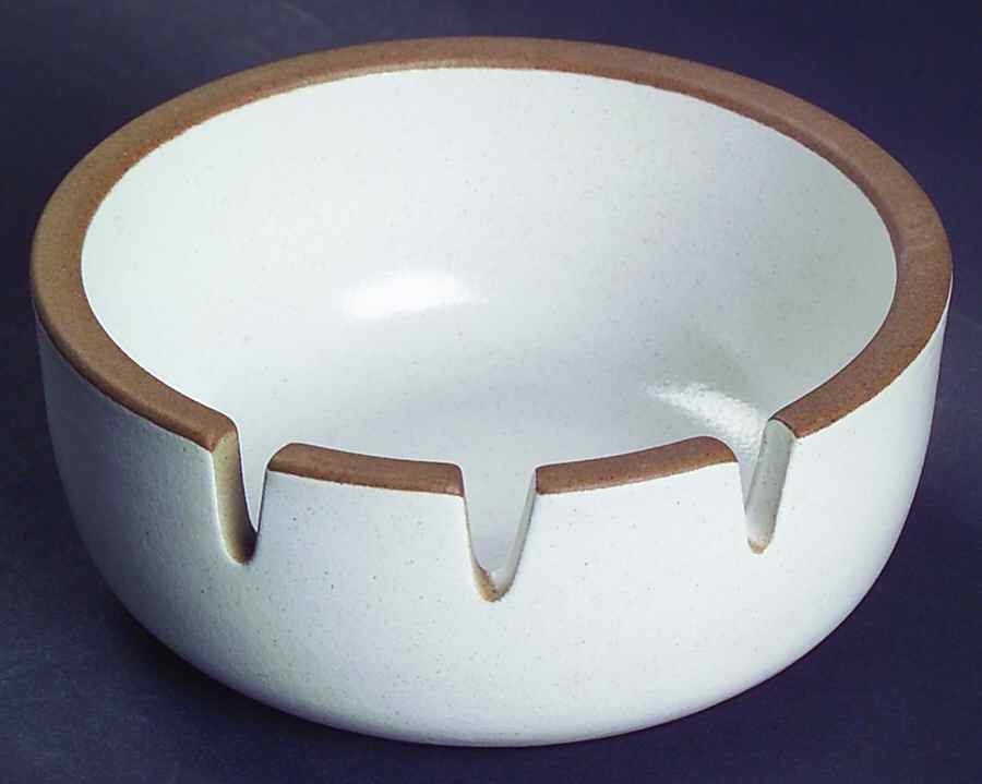 Opaque White (Coupe Shape) 4" Ashtray by Heath-1