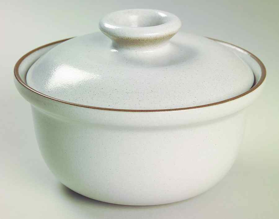 Opaque White (Coupe Shape) Individual Casserole & Lid by Heath-1