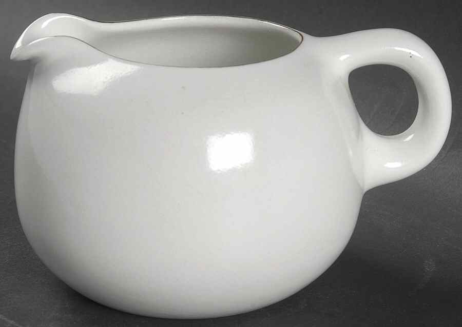 Opaque White (Coupe Shape) Creamer by Heath-1