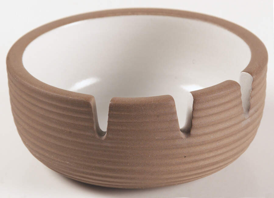 Opaque White (Rim Shape) 4" Ashtray by Heath-1