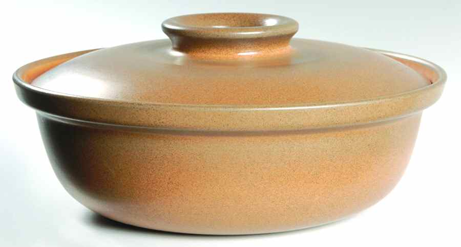 Pumpkin (Coupe Shape) 3 Quart Round Covered Casserole by Heath-1