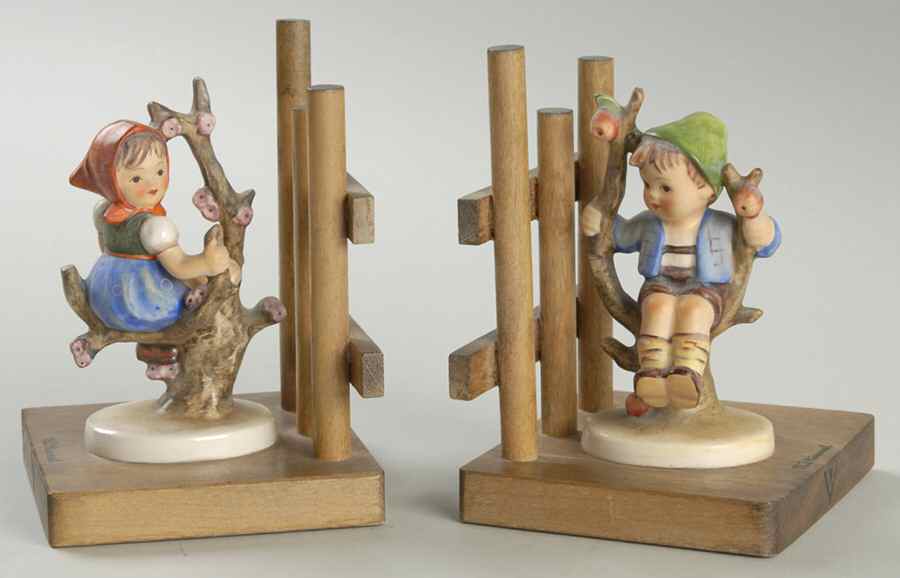 Apple Tree Boy & Girl Bookends Tm3-Apple Tree Girl & Boy - No Box by M.I. Hummel-1