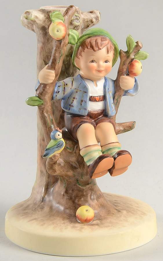 Apple Tree Boy Candleholder Tm6-Apple Tree Boy Candleholder - No Box by M.I. Hummel-1