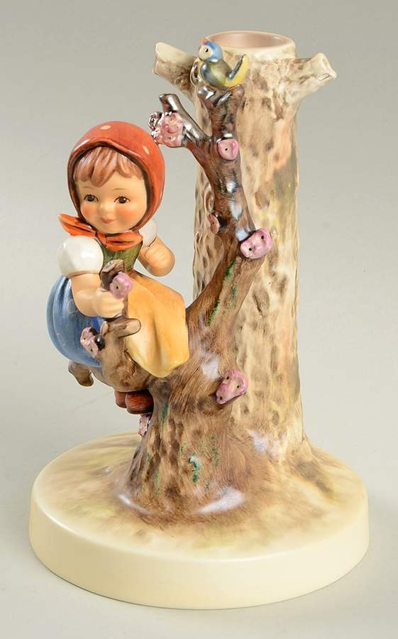 Apple Tree Girl Candleholder Tm6-Apple Tree Girl Candleholder - No Box by M.I. Hummel-1
