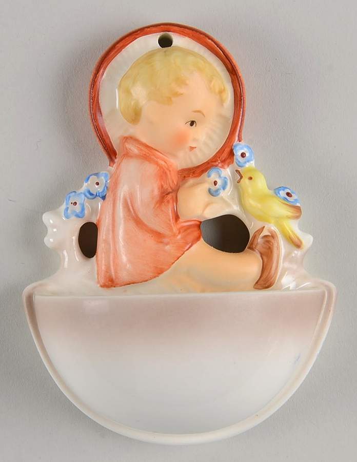 Angel with Bird Holy Water Font Tm8-Holy Water Font, Angel W/Bird - Boxed by M.I. Hummel-1