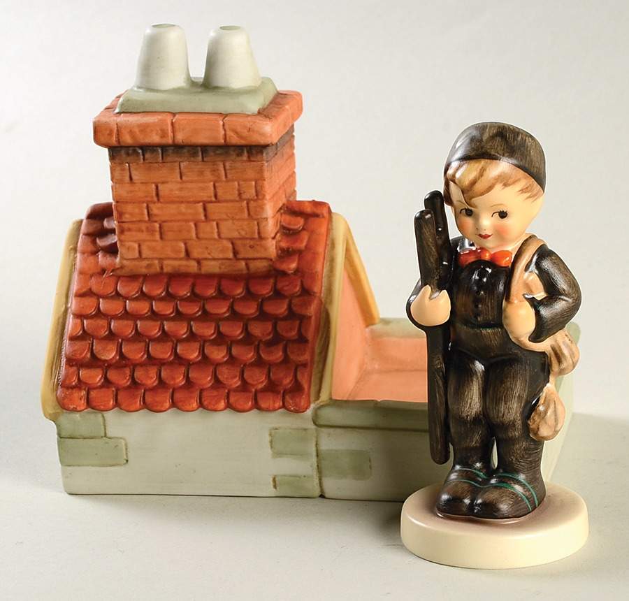 Chimney Sweep Tm7-Collector Set W/Hummelscape - Boxed by M.I. Hummel-1