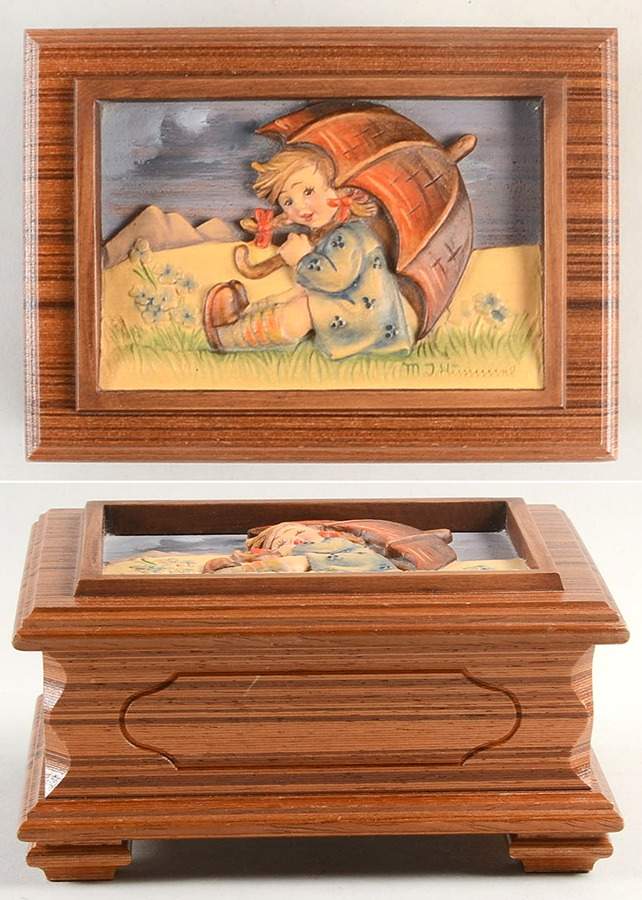 Four Seasons Music Box Umbrella Girl - Boxed by M.I. Hummel-1