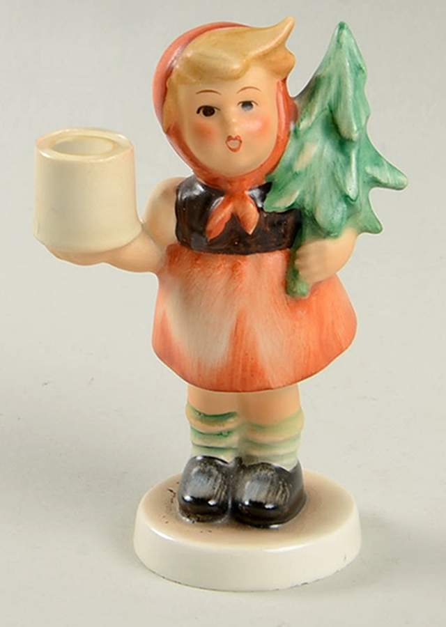 Girl with Fir Tree Candleholder Tm2-Girl With Fir Tree - No Box by M.I. Hummel-1