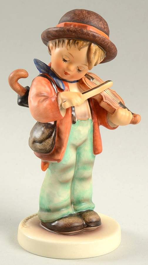 Little Fiddler-Brown Hat Tm7-Little Fiddler - Boxed by M.I. Hummel-1