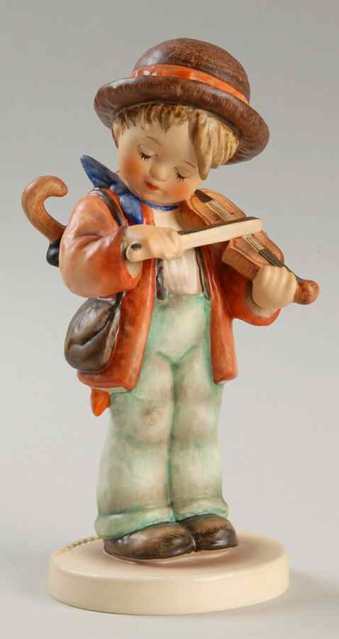 Little Fiddler-Brown Hat Tm6-Little Fiddler - Boxed by M.I. Hummel-1
