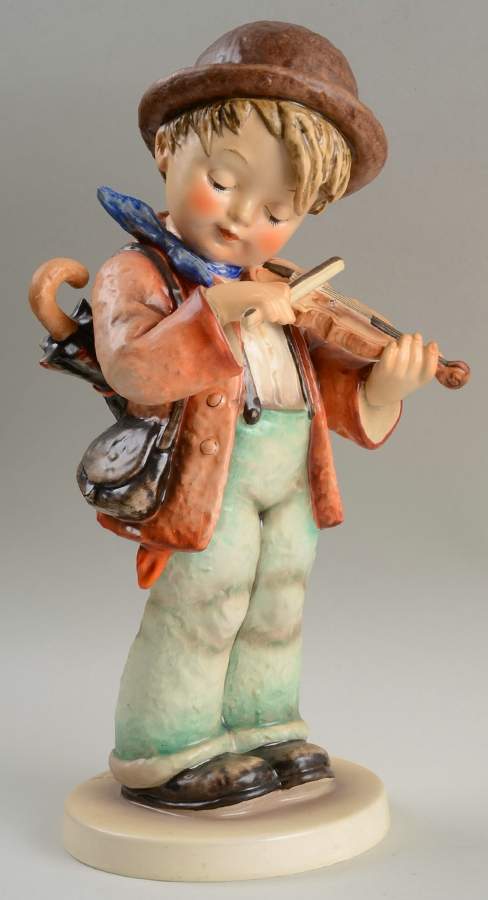 Little Fiddler-Brown Hat Tm5-Little Fiddler - No Box by M.I. Hummel-1