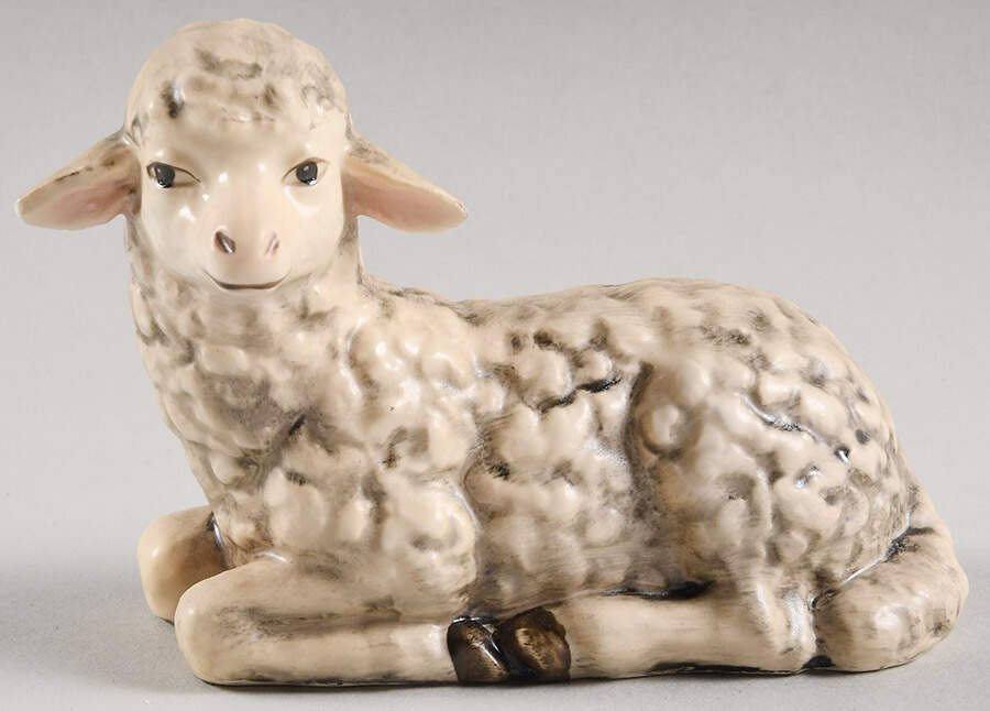 Large Colored Nativity Figurines #260 Tm5-Sheep Laying - No Box by M.I. Hummel-1