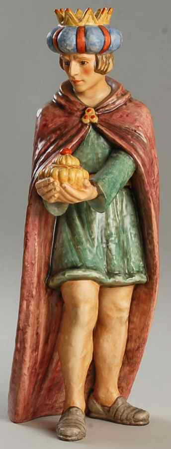 Large Colored Nativity Figurines #260 Tm7-King Standing - Boxed by M.I. Hummel-1