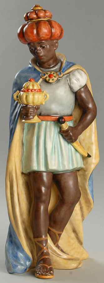 Large Colored Nativity Figurines #260 Tm8-Moorish King - Boxed by M.I. Hummel-1