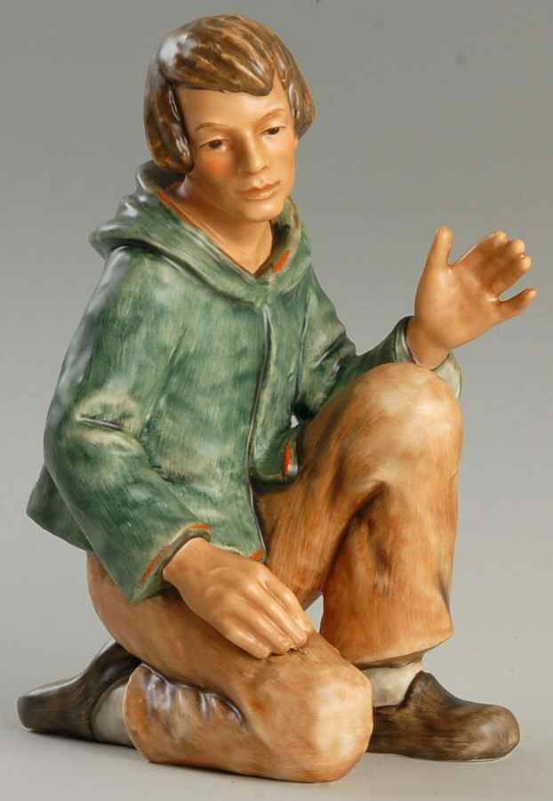 Large Colored Nativity Figurines #260 Tm7-Shepherd Kneeling - Boxed by M.I. Hummel-1