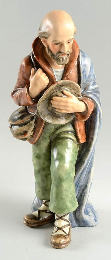Large Colored Nativity Figurines #260 Tm6-Shepherd Standing - Boxed by M.I. Hummel-1