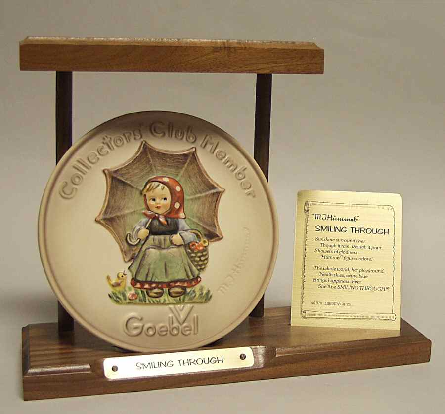 Advertising Signs-Plaques Tm5-Smiling Through W/Display Stand - Advertising Sign With Display Stand by M.I. Hummel-1