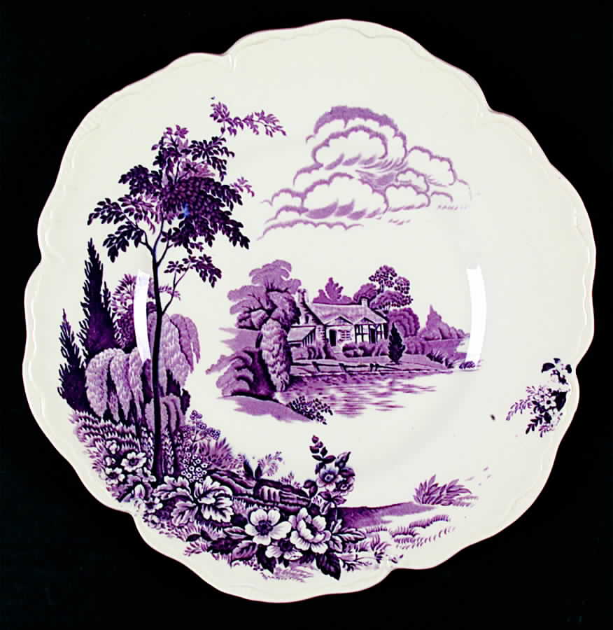 Avon Cottage Mulberry Dinner Plate by Thomas Hughes & Sons-1