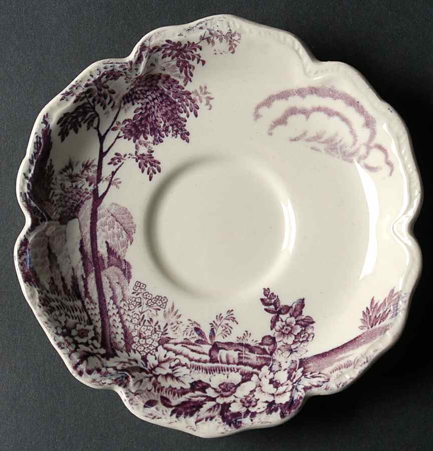 Avon Cottage Mulberry Saucer by Thomas Hughes & Sons-1
