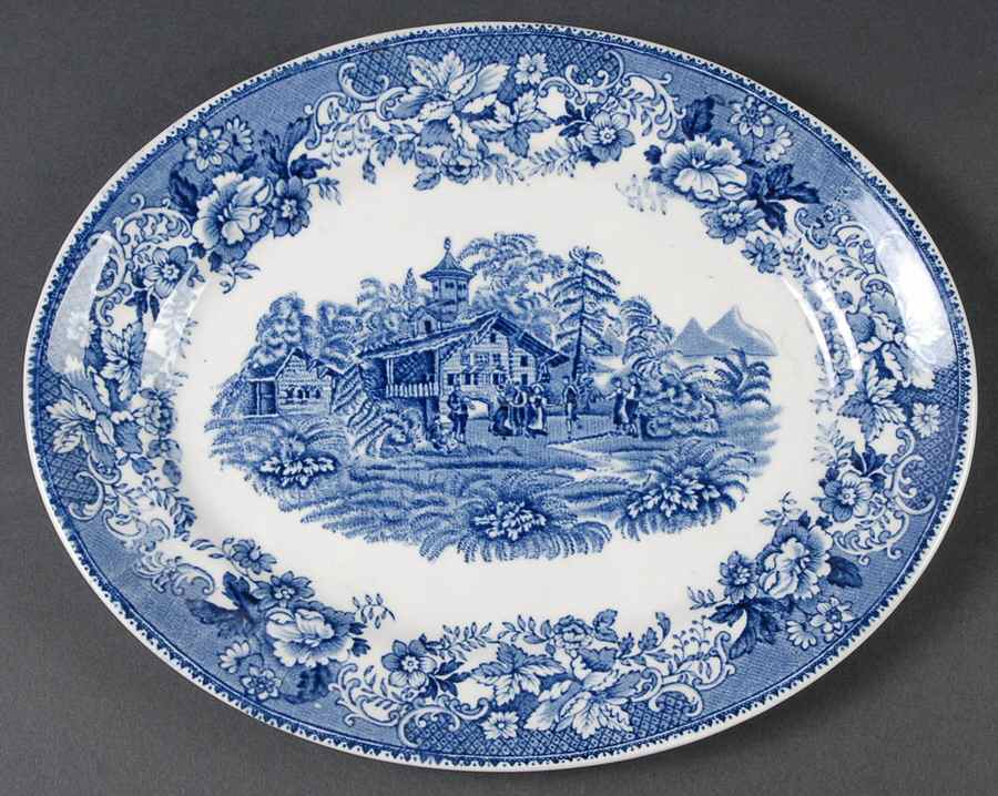 Avon Cottage 12" Oval Serving Platter by Thomas Hughes & Sons-1
