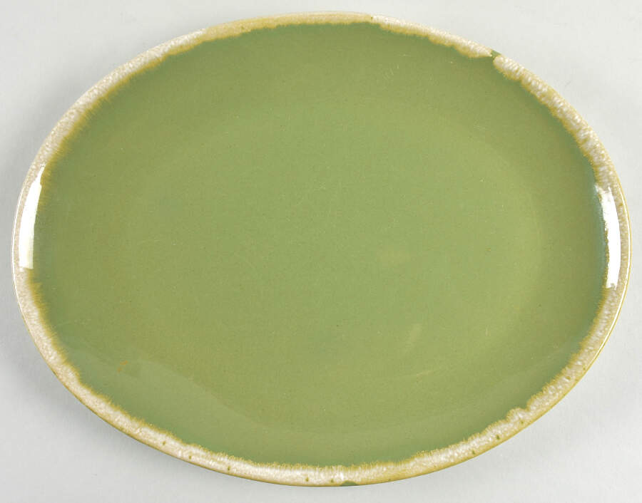 Avocado 11" Oval Serving Platter by Hull-1