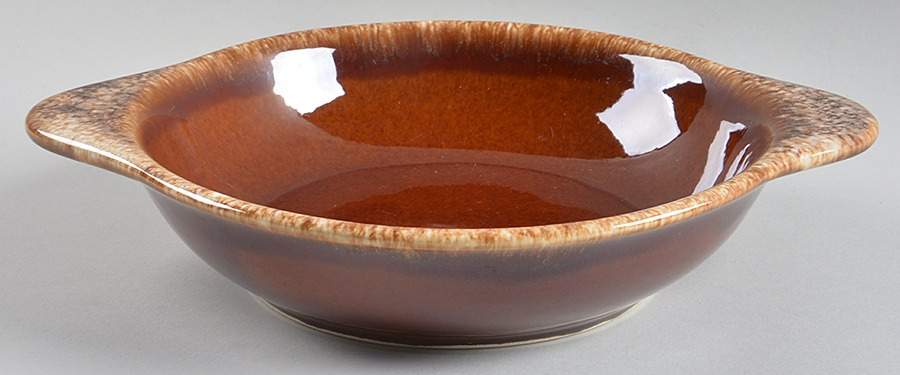 Brown Drip (House and Garden, Mirror Brown) 11" Round Vegetable Bowl by Hull-1