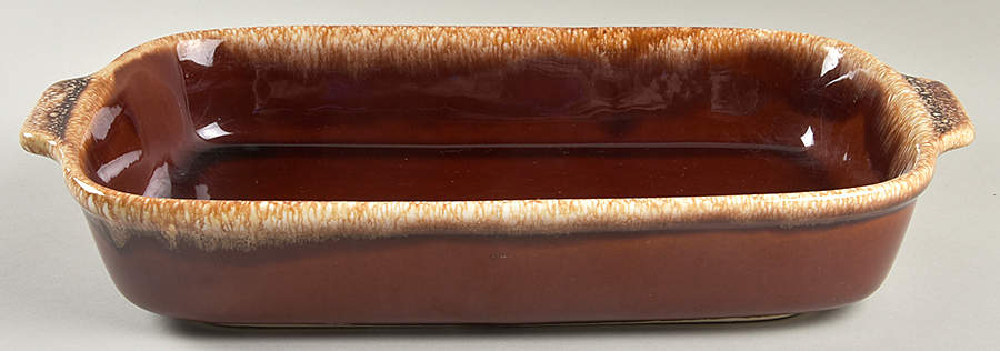 Brown Drip (House and Garden, Mirror Brown) 14" Rectangular Baker by Hull-1