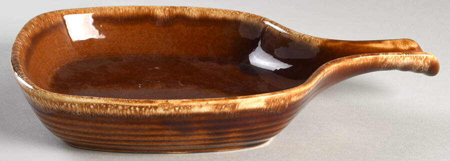 Brown Drip (House and Garden, Mirror Brown) Handled Tray by Hull-1