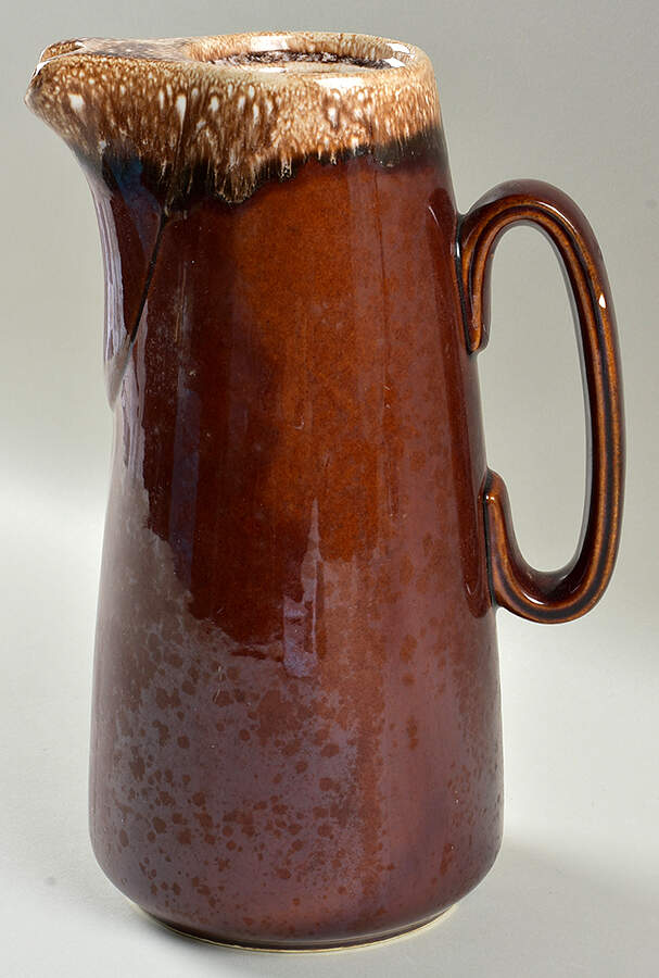 Brown Drip (House and Garden, Mirror Brown) Coffee Pot No Lid by Hull-1