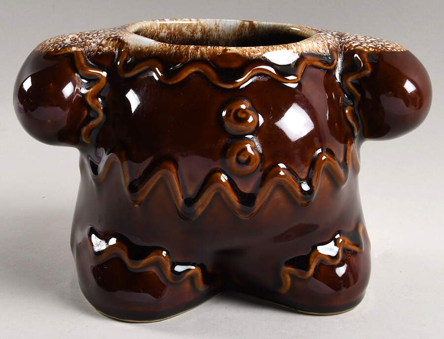 Brown Drip (House and Garden, Mirror Brown) Figural Cookie Jar No Lid by Hull-1