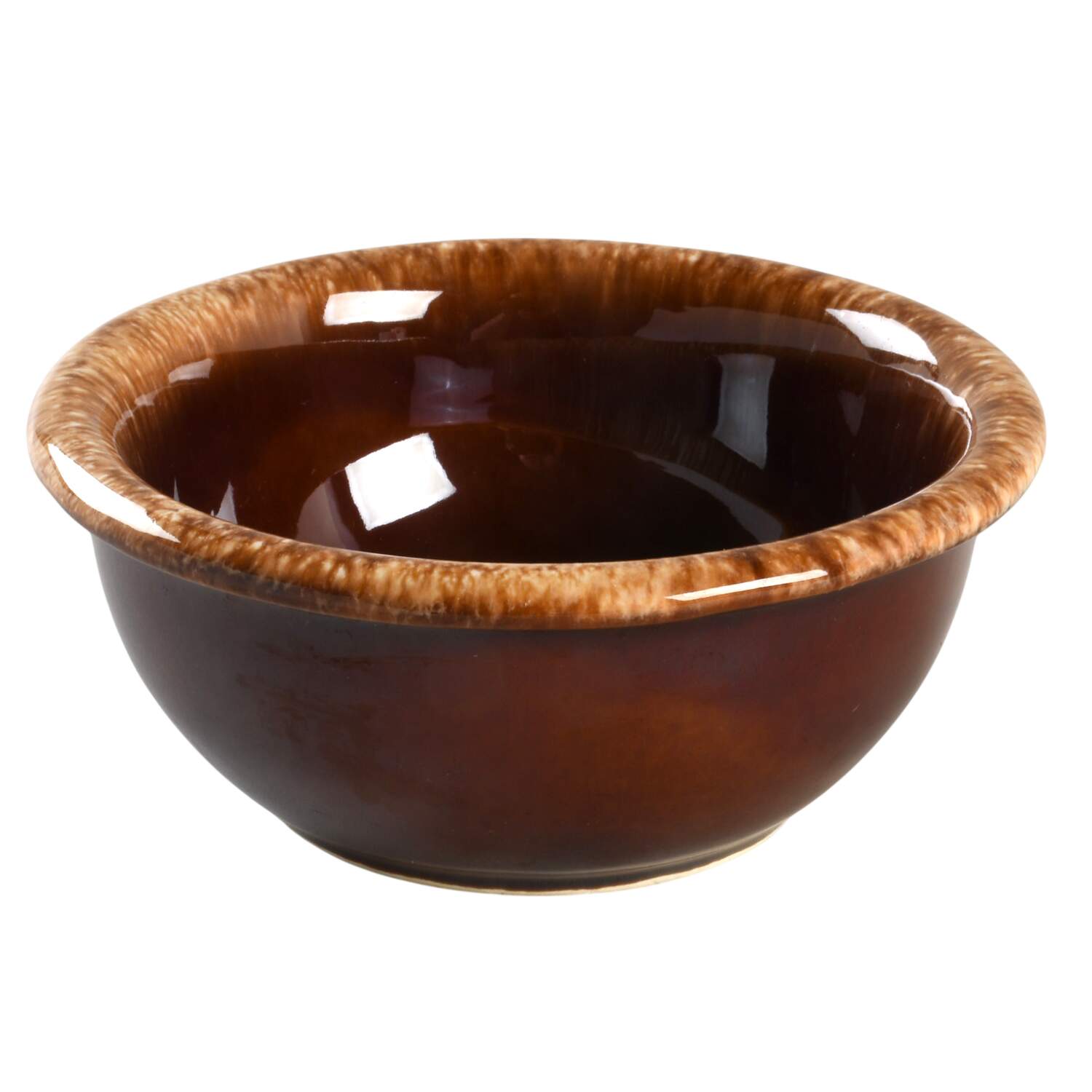 Brown Drip (House and Garden, Mirror Brown) Child's Bowl by Hull-1
