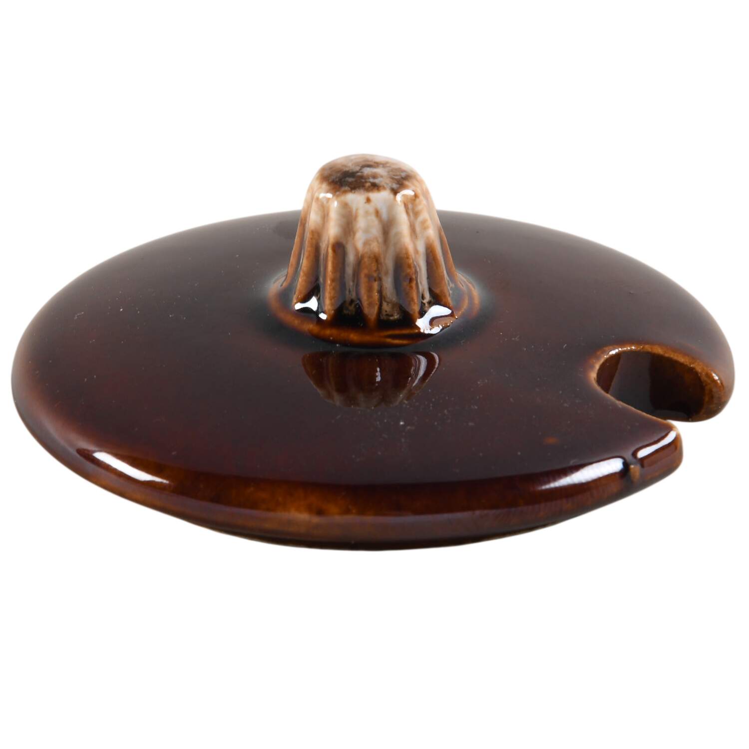 Brown Drip (House and Garden, Mirror Brown) Lid for Jam/Jelly by Hull-1